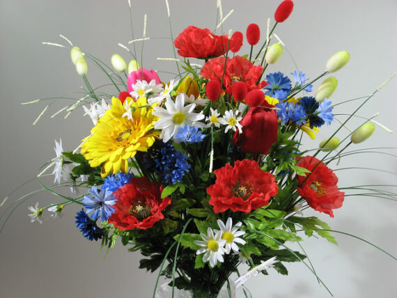 CAMPESTRE- Mazzo con fiori di campo e rose