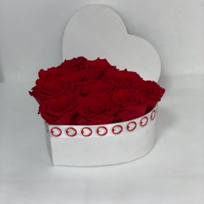 HEART BOX- White and Red