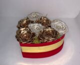 HEART BOX- Gold and Red
